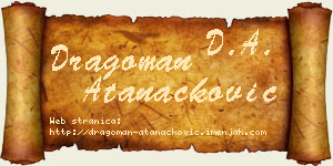Dragoman Atanacković vizit kartica
